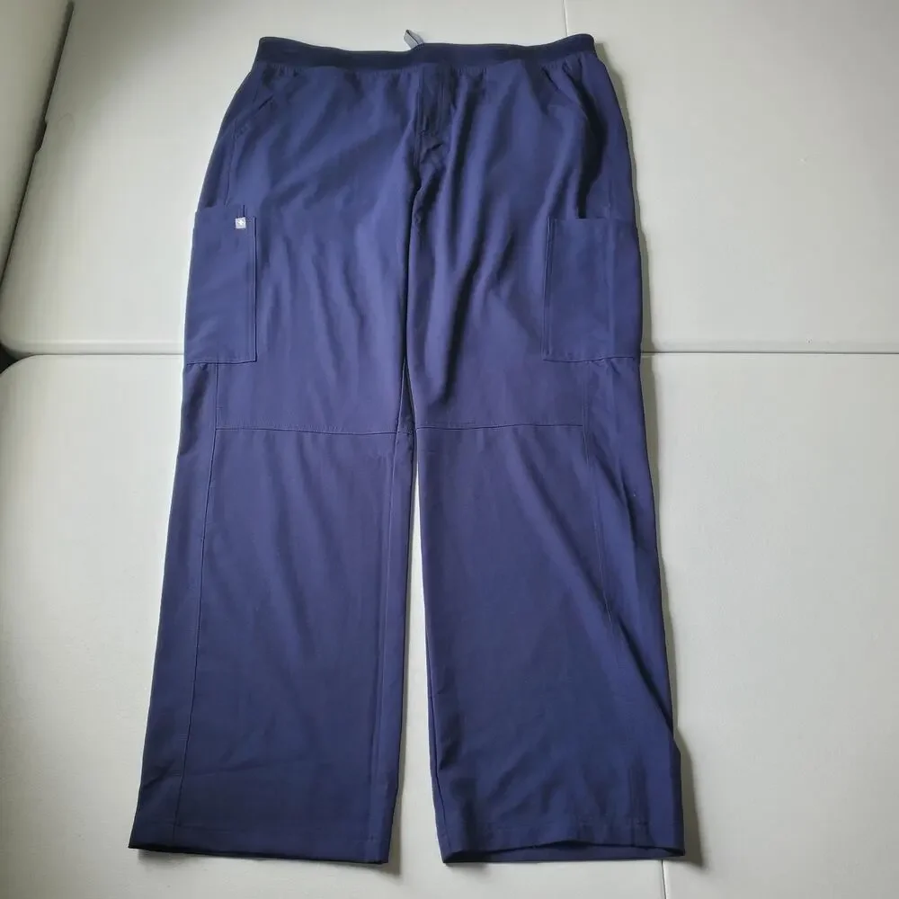 FIGS Axim 2.0 Cargo Scrub Pants Mens 2XL Blue Technical Collection Stretch